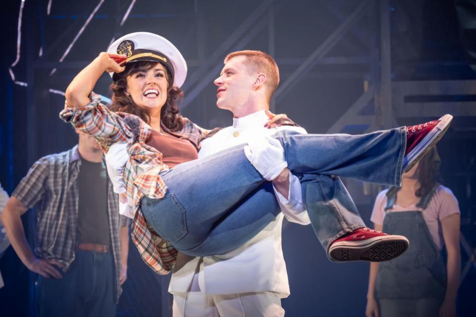 Lancashire Telegraph: Georgia Lennon and Luke Baker in An Officer and a Gentleman (Picture: Marc Brenner)