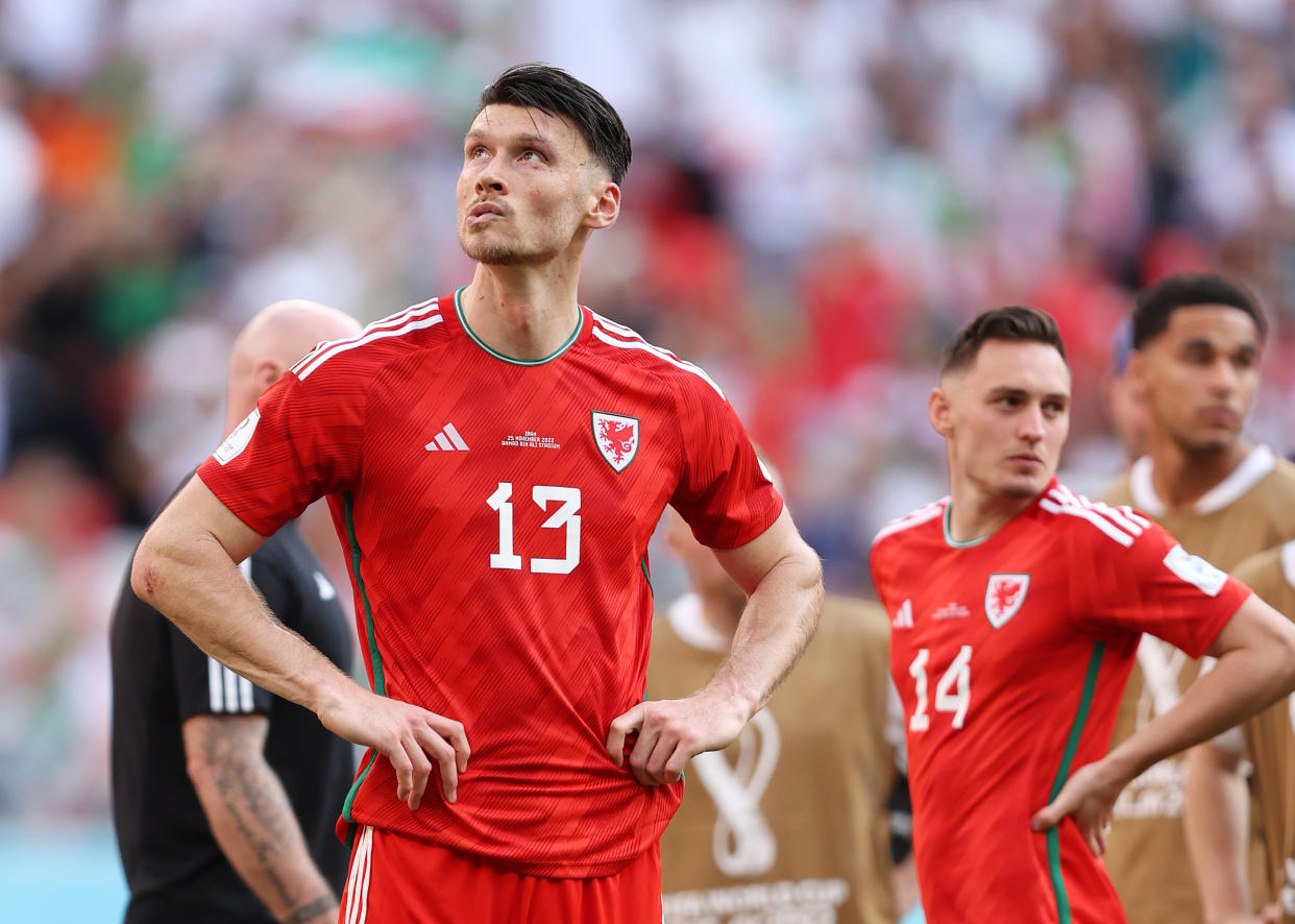 Kieffer Moore no pudo colaborar para contrarrestar la victoria de Irán frente a Gales en el segundo partido del Grupo B en Qatar 2022 (Foto: Julian Finney/Getty Images)