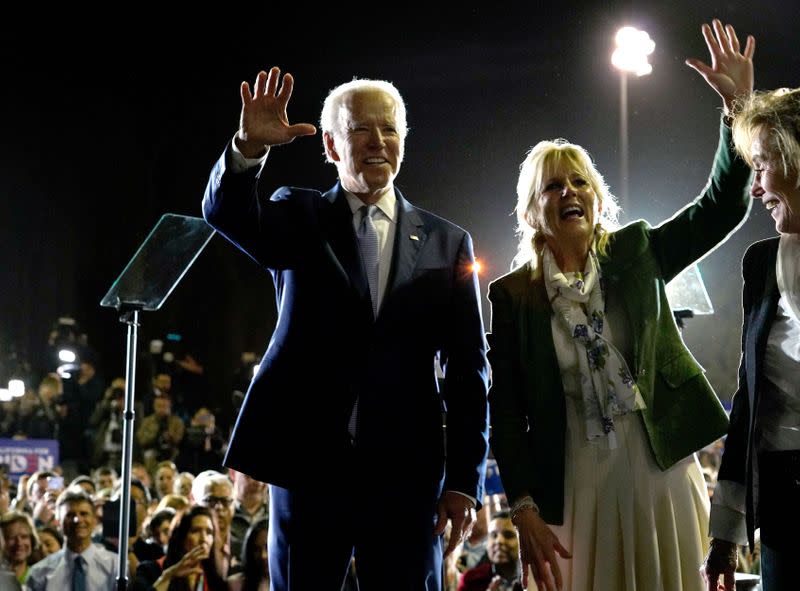 Democratic U.S. presidential candidate and former Vice President Joe Biden speaks at his Super Tuesday night rally in Los Angeles