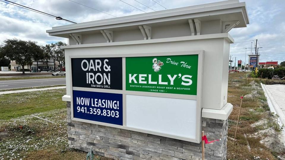 Among the new restaurants coming to the Creekside Commons shopping center in Parrish are Kelly’s Roast Beef and Oar & Iron Raw Bar & Grill.