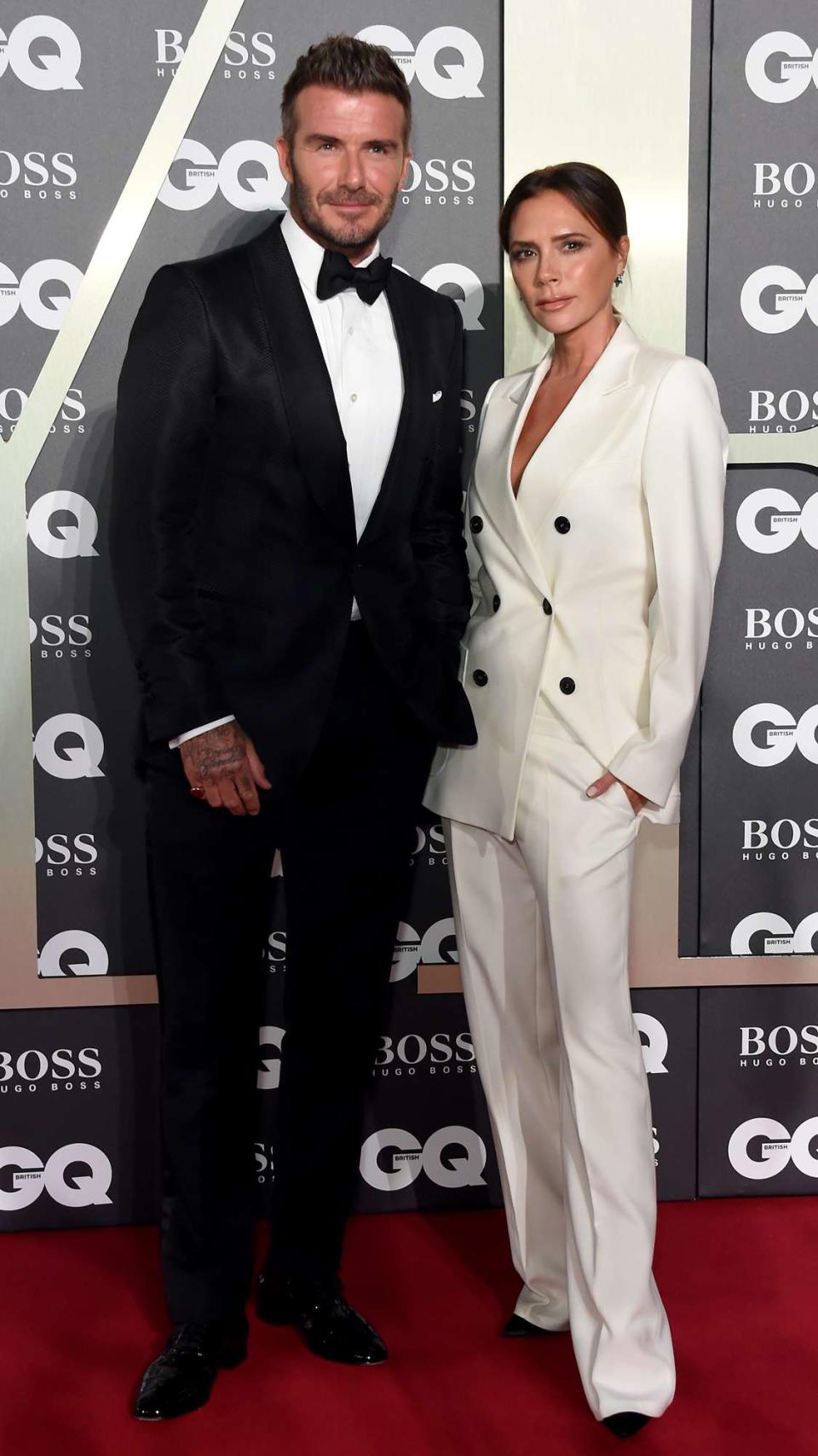 David Beckham and Victoria Beckham attend GQ Men Of The Year Awards 2019 in association with HUGO BOSS at Tate Modern on September 03, 2019 in London, England