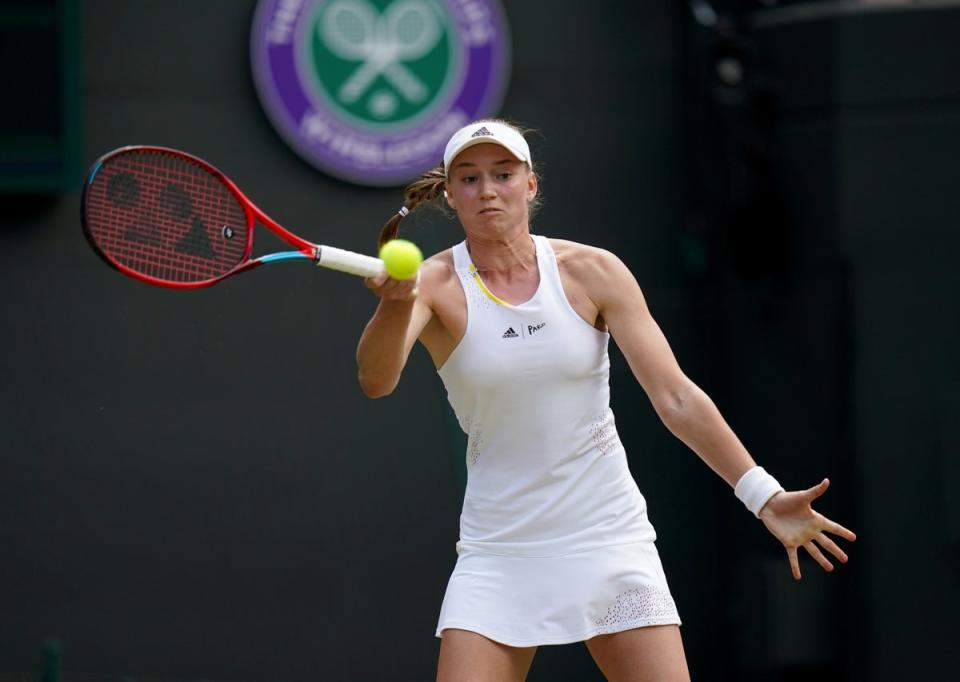 Elena Rybakina is through to the last eight (Adam Davy/PA) (PA Wire)