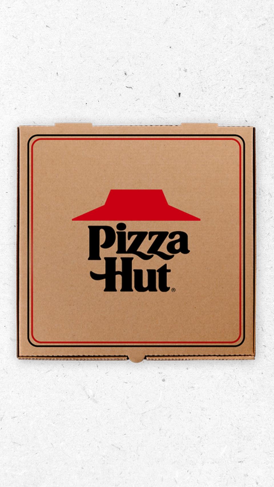 A box of Pizza Hut pizza.