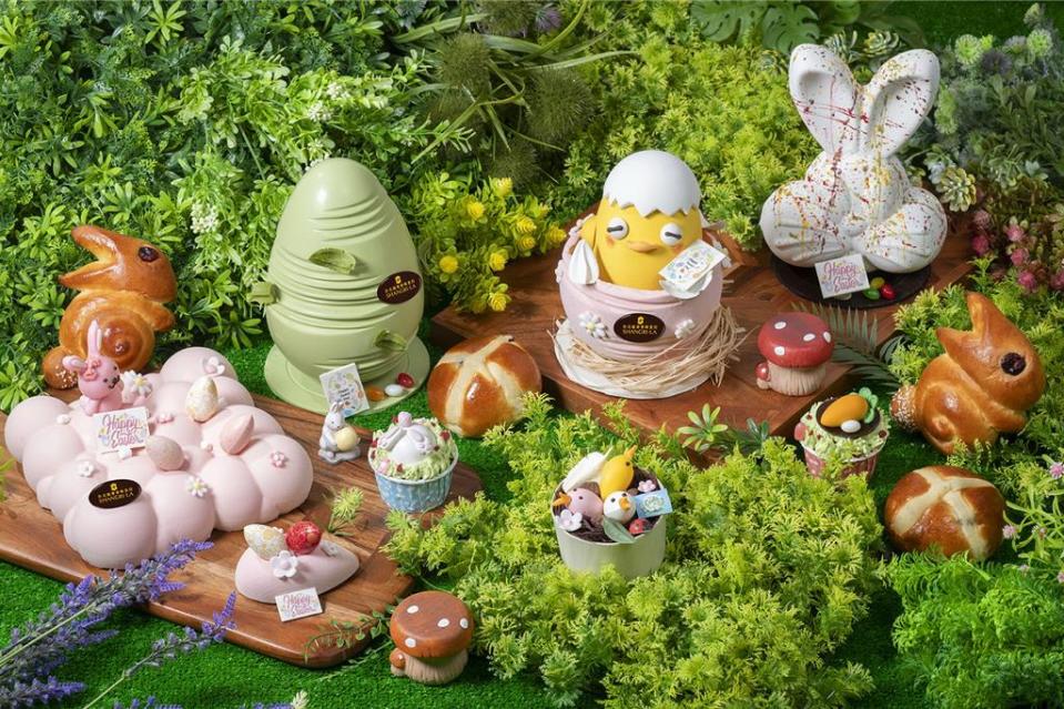 台北遠東香格里拉 即日起至3月31日推出「森林復活節派對」主題甜點。圖／台北遠東香格里拉提供