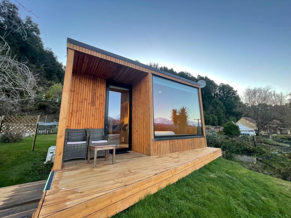 The exterior of the tiny house.