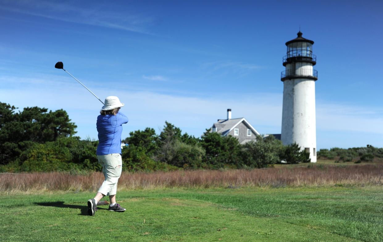 The National Park Service recently announced that it is offering a 10-year concessions opportunity at Highland Links, a scenic and historic nine-hole course along the Atlantic Ocean in Truro, right next to Highland Light. In the 2019 photo, a golfer tees off at Hole 7.