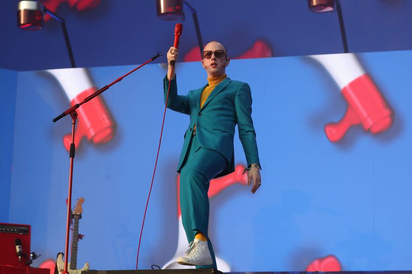 Two Door Cinema Club performing on the Other Stage during the Glastonbury Festival