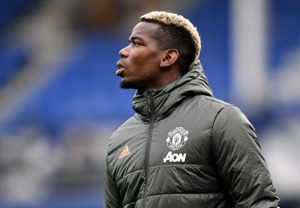 Paul Pogba was left out of the starting line-up for Manchester United’s must-win Premier League clash with Everton (Reuters)