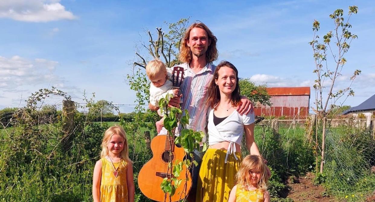 Max and Charlotte Knee-Zaska started their own commune for a 'slower pace of life'. (SWNS)