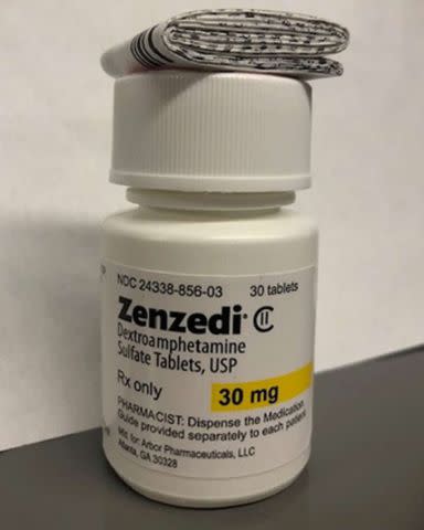 <p>FDA</p> A bottle of Zenzedi.