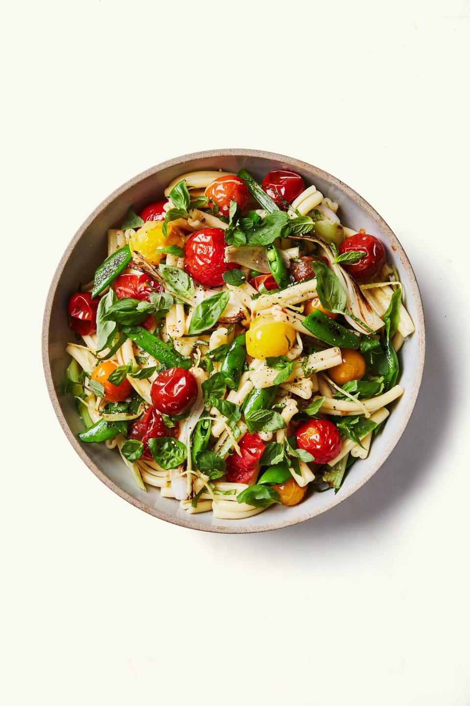 Pasta Salad with Spring Vegetables and Tomatoes