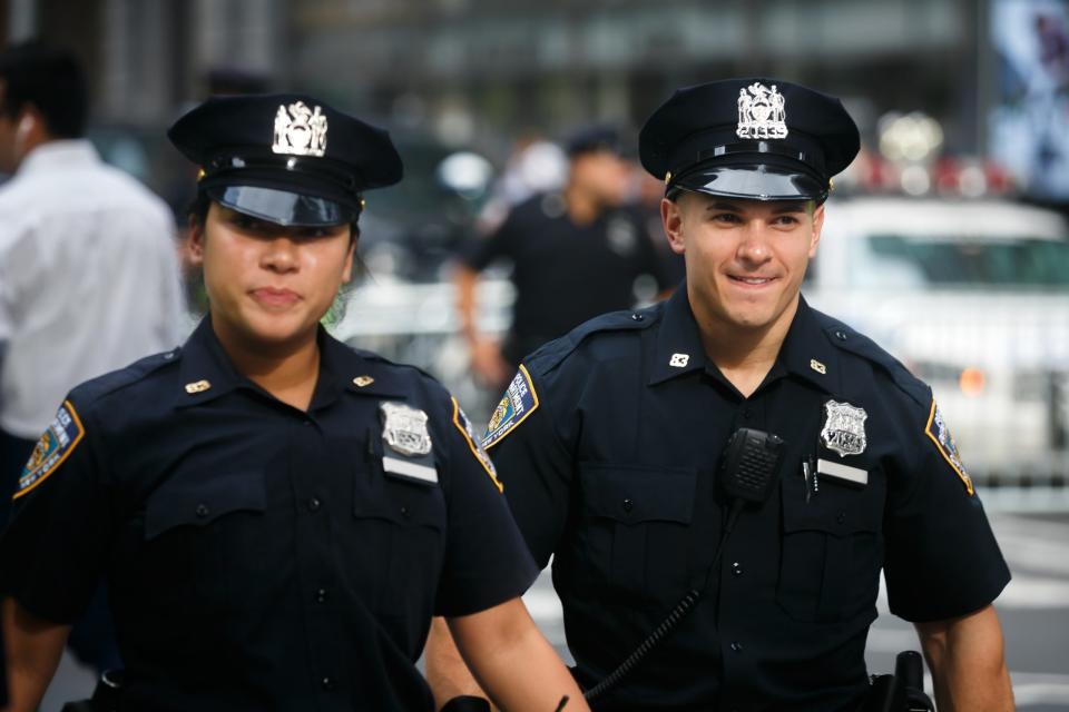 On the case: in New York, extra CCTV and closer liaison with the public has led to a drastic cut in levels of crime: Getty Images