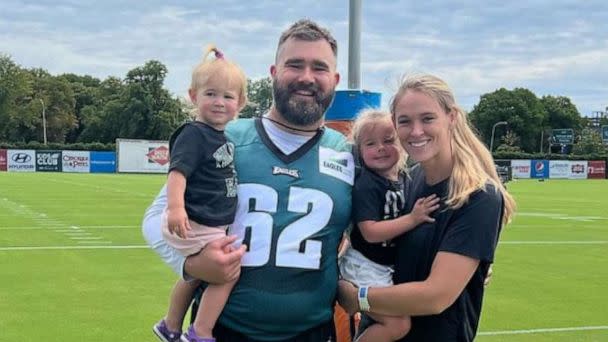 Philadelphia Eagles star Jason Kelce's daughter celebrates playoff