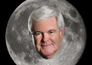 <b>Newt's Permanent Moon Base in Space</b><br><br> Campaigning in Florida in January, then-<a href="http://abcnews.go.com/Technology/newt-gingrich-promises-moon-base-flights-mars-reality/story?id=15449425#.UJUZY4V8xPM" rel="nofollow noopener" target="_blank" data-ylk="slk:Republican presidential hopeful Newt Gingrich promised his supporters the moon;elm:context_link;itc:0;sec:content-canvas" class="link ">Republican presidential hopeful Newt Gingrich promised his supporters the moon</a>. Seriously. <br><br>"By the end of my second term we will have the first permanent base on the moon and it will be American," Gingrich told the crowd. It wasn’t his first request for permission to land. He had previously voiced support for setting up mining operations on the moon as well as rigging a system of space mirrors to check climate change and provide night-time illumination for earth’s highways.<br><br> (Image courtesy <a href="http://presidentofthemoon.org" rel="nofollow noopener" target="_blank" data-ylk="slk:presidentofthemoon.org;elm:context_link;itc:0;sec:content-canvas" class="link ">presidentofthemoon.org</a>