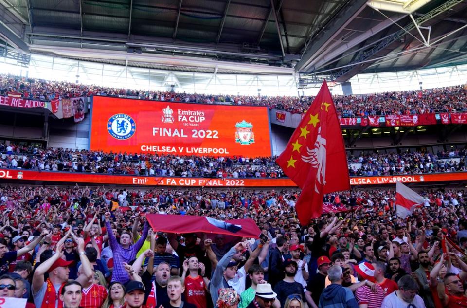 A number of Liverpool fans booed the national anthem at the FA Cup final (PA Wire)