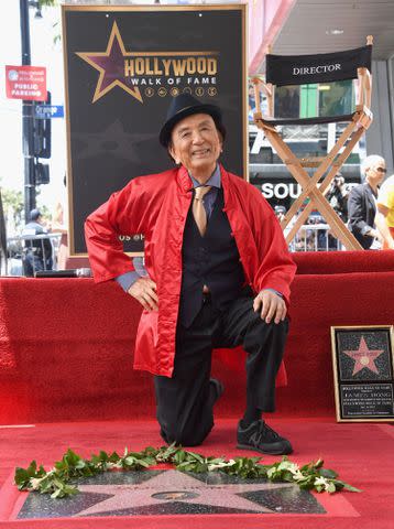 <p>Albert L. Ortega/Getty Images</p> James Hong at his Hollywood Walk of Fame Star Ceremony in 2022