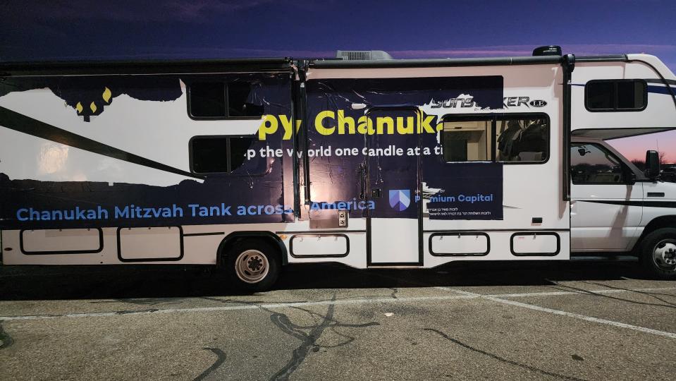 The "Roving Rabbis" RV, affectionally known as the "Mitzvah Tank," has been a huge part of their three-state tour helping rural communities celebrate Hanukkah.