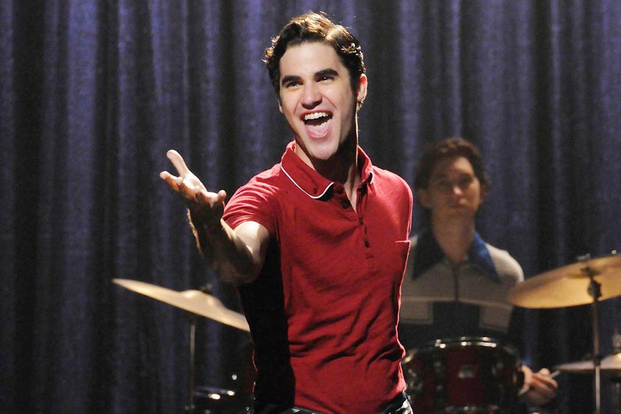 GLEE: Blaine (Darren Criss) auditions for Westside Story in the "I Am Unicorn" episode of GLEE