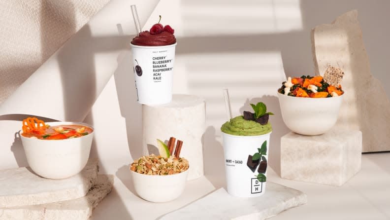 Daily Harvest offers a wide selection of smoothies, oat bowls and soups.