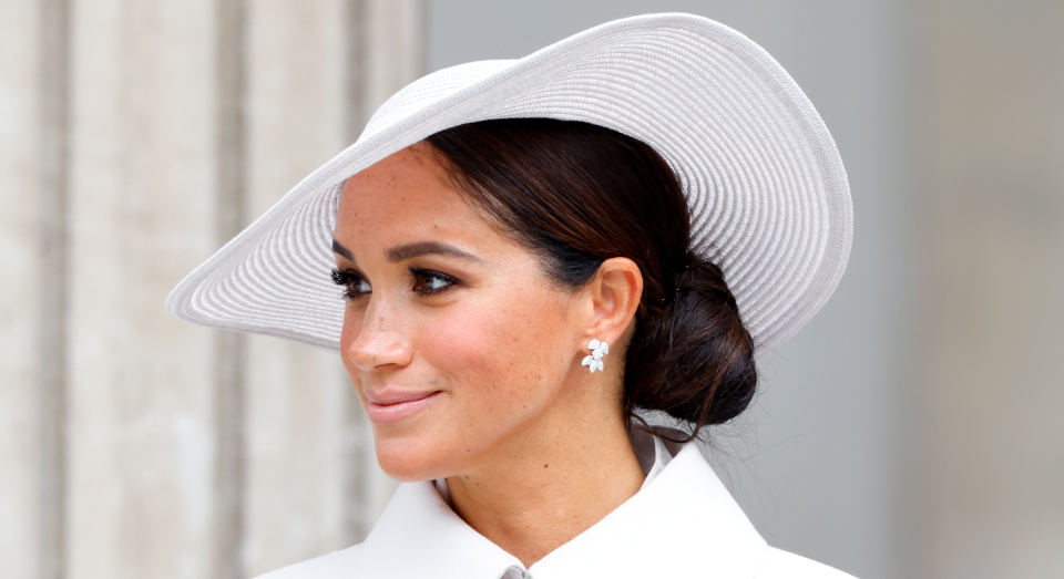 Meghan Markle and husband Prince Harry brought son Archie and daughter Lilibet on their UK trip. (Getty Images)