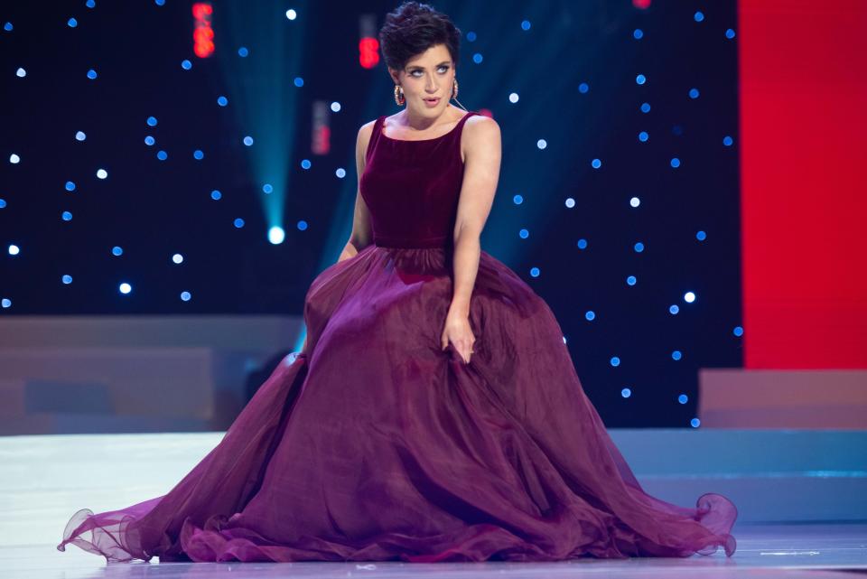 Miss Georgia Volunteer Victoria Hill performs in the Talent competition during the opening day of the 2023 Miss Volunteer America Pageant inside Carl Perkins Center, Jackson, Tenn.  on Wednesday, Jun. 21, 2023.