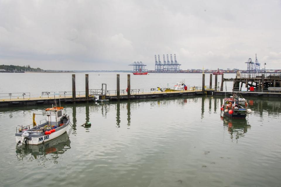 Two people are said to have been rescued from the sea near the port town of Harwich in Essex (PA)