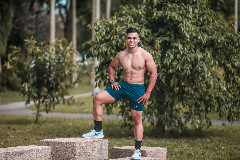 Fazli was influenced by his brother to take up gym training.