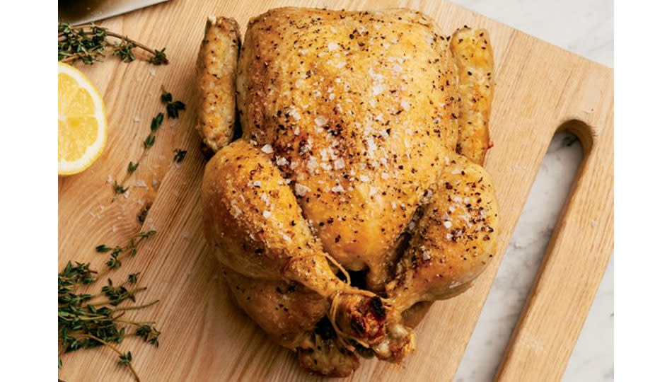 Roasted chicken cooked in air fryer