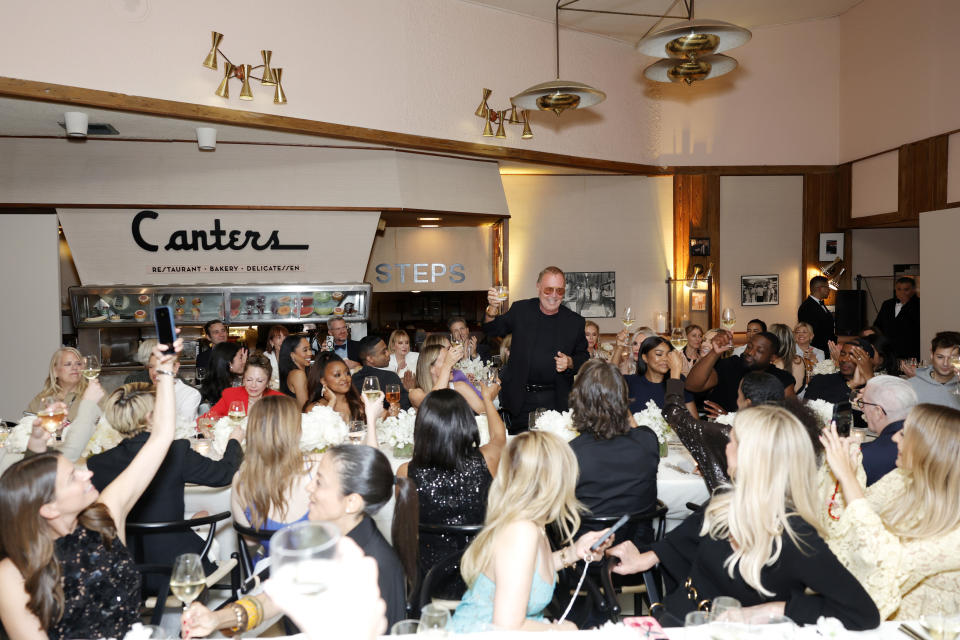 Michael Kors speaks at his dinner Canter's, catered by Spago, on June 4, 2024 in Los Angeles, California.