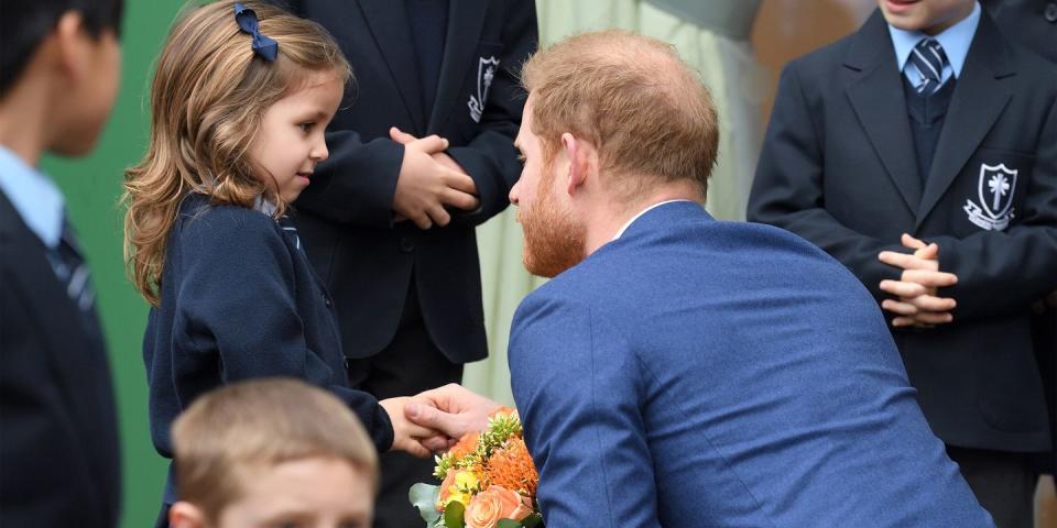 See Every Adorable Photo from Prince Harry's Visit with School Children