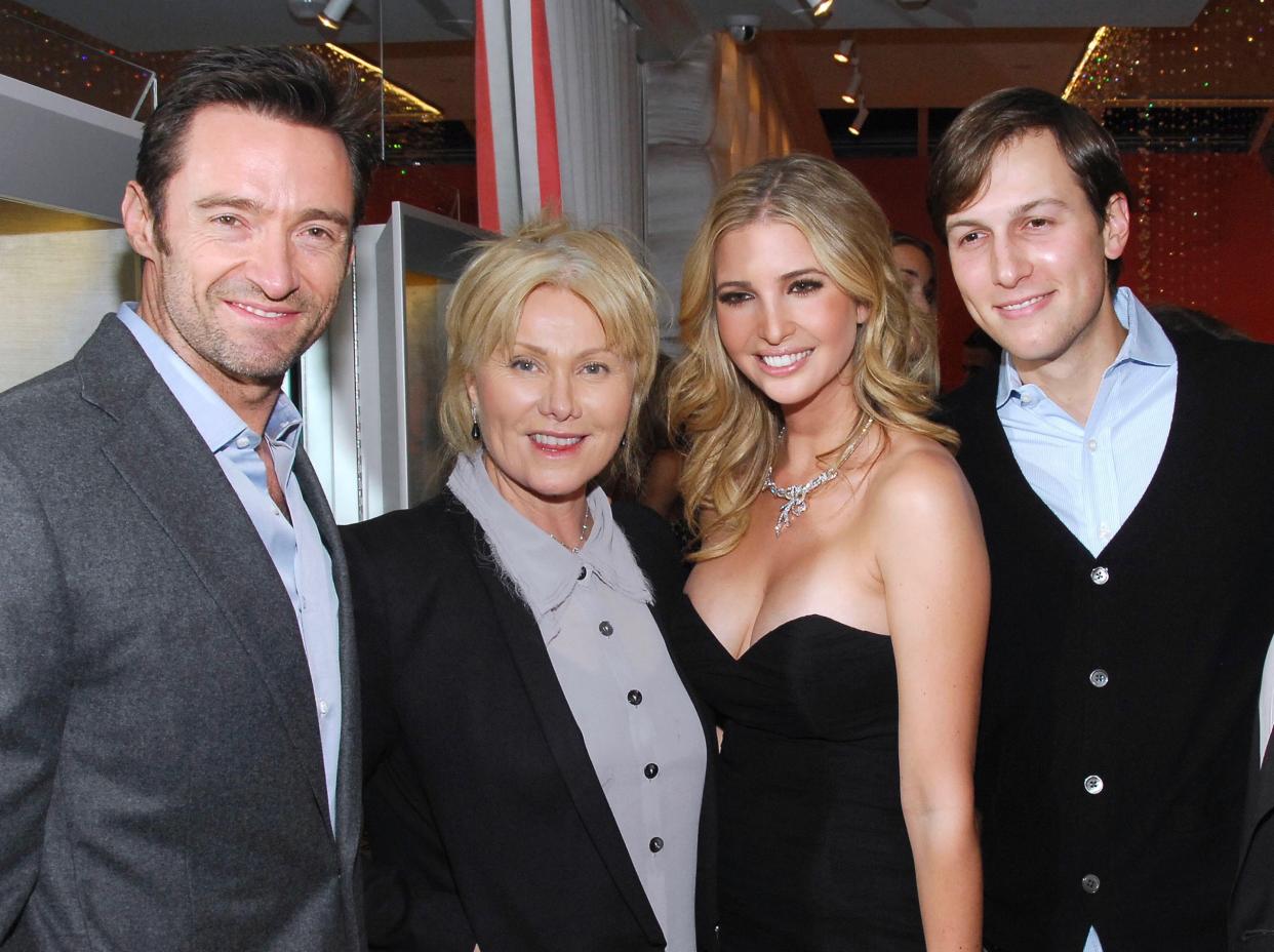 Hugh Jackman with wife <span>Deborra-lee Furness,</span> Ivanka Trump and Jared Kushner (Credit: Getty)