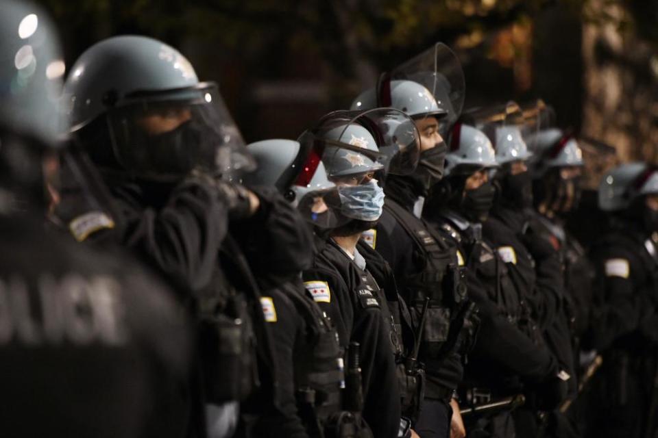 A protest against the killing of Adam Toledo in Chicago.