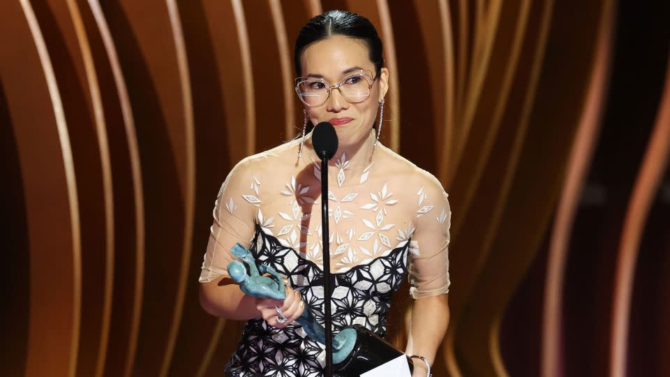 Ali Wong accepts the outstanding performance by a female actor in a television movie or limited series award for "Beef" onstage during the 30th Annual Screen Actors Guild Awards. - Matt Winkelmeyer/Getty Images
