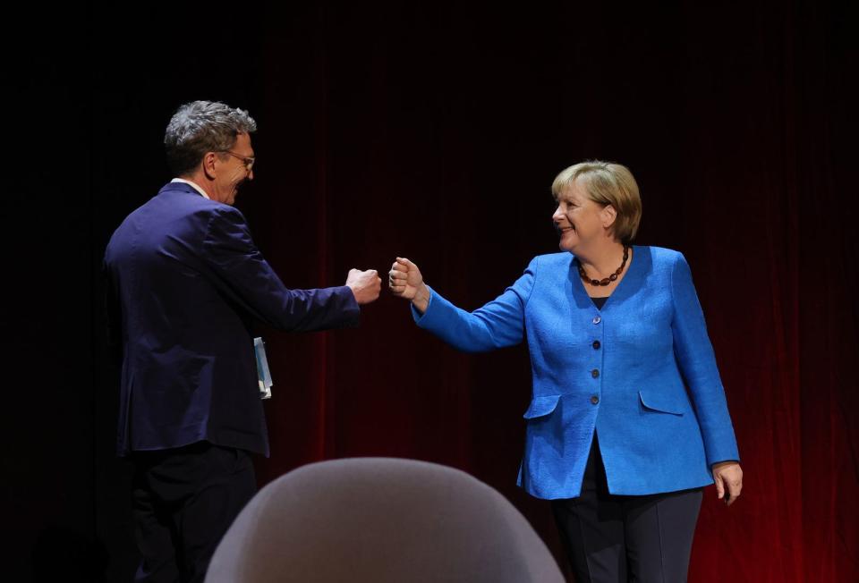 Viel Privates besprach Journalist Alexander Osang mit Angela Merkel. Doch auch Russland und die Ukraine kamen zur Sprache. (Bild: Sean Gallup / Getty Images)