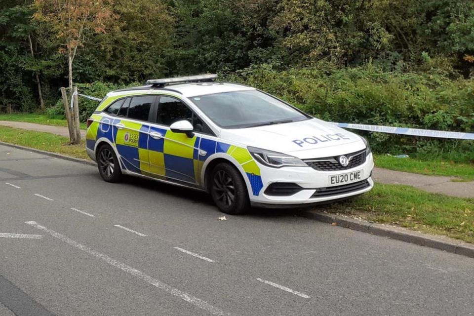 Officers were called to the discovery of a body in woodland by industrial park on Saturday (Essex Police)