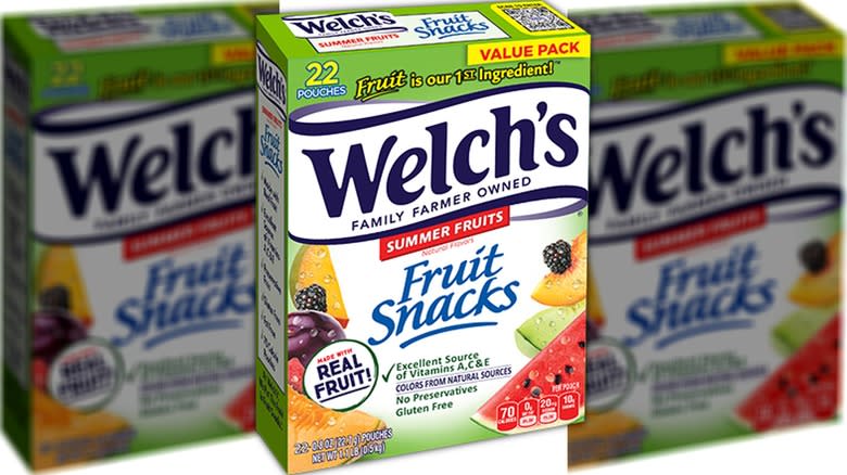 Box of Welch's fruit snacks