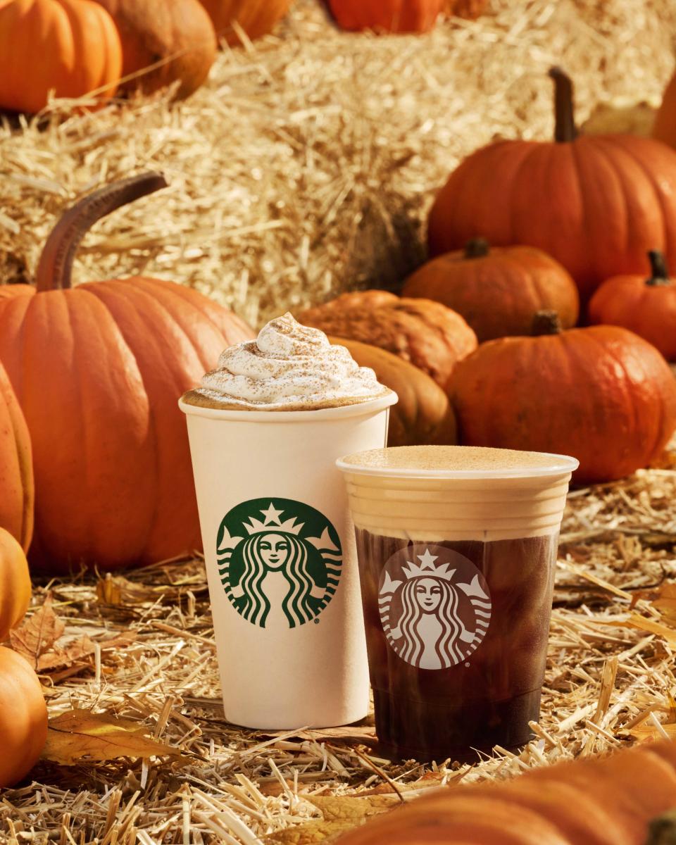 Starbucks Pumpkin Spice Latte and Cold Brew (Courtesy Starbucks)
