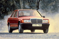 <p>Mercedes-Benz was nearly a century old when it introduced its first compact four-door saloon, the 190, forerunner to the C-Class. Until now Mercedes had focused exclusively on larger and more costly saloons, estates, convertibles and coupés. The idea of the 190 was that it would increase sales volumes for Mercedes, but it would still be <strong>strong</strong>, <strong>safe</strong> and <strong>well-made</strong>.</p><p>To that end the 190 pioneered the use of lightweight high-strength steels to improve crash safety and it also featured <strong>airbags</strong>, <strong>seatbelt pre-tensioners</strong> and <strong>anti-lock brakes</strong>. By the time German production ended in 1993, almost <strong>1.9 million 190s</strong> had been made.</p><p><strong>Honourable mentions for 1981: </strong>Audi 100, BMW 3 Series (E30), Citroën BX, Opel Corsa, Porsche 944, Volvo 760</p>