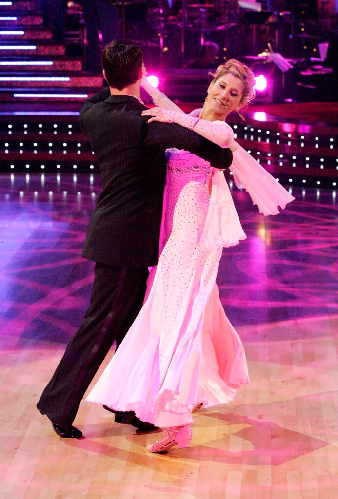 Jonathan Roberts and Monica Seles perform a dance on the sixth season of Dancing with the Stars.