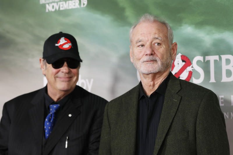Dan Aykroyd and Bill Murray will return in "Ghostbusters: Frozen Empire." File Photo by John Angelillo/UPI