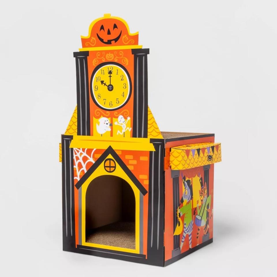 Target Halloween cat scratcher clock tower
