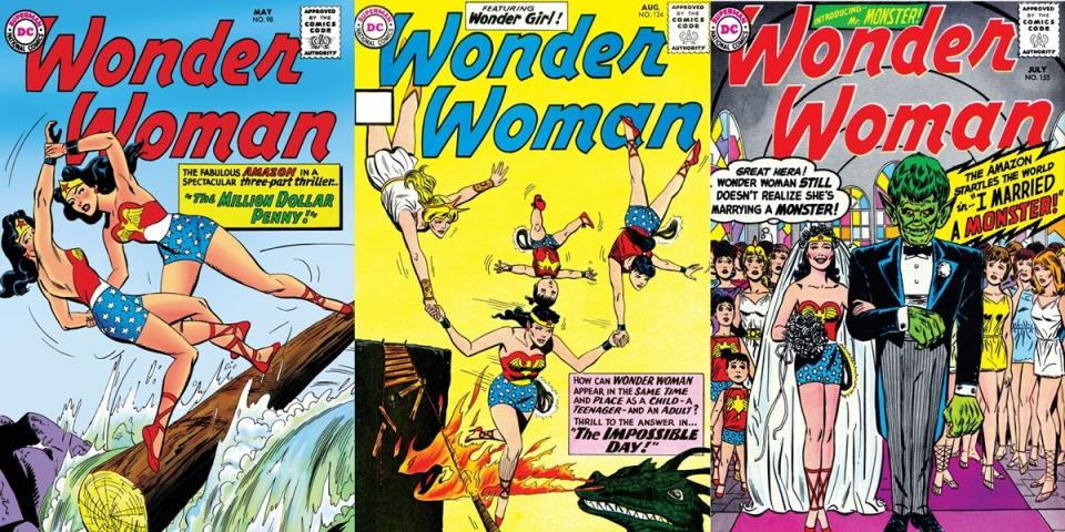 Silver Age Wonder Woman covers by Ross Andru.