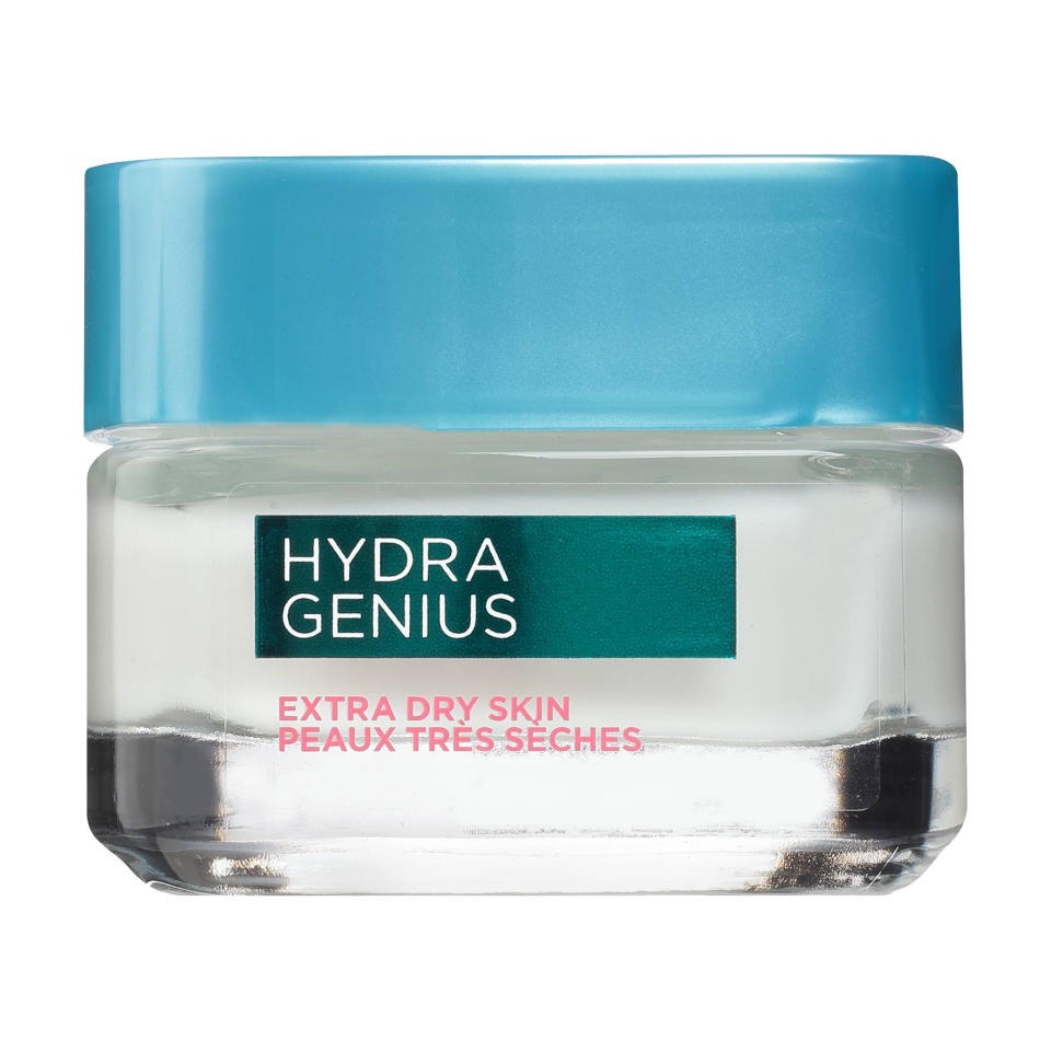 <p>Rich in hydration it might be, but dense and uncomfortable sitting on your skin it definitely<em> is not. </em>This gel-like cream absorbs into your skin in seconds but its effects stick around for up to 72 hours. </p><p>Buy it <a rel="nofollow noopener" href="http://goto.target.com/c/249354/81938/2092?subId1=IS%2CBEA%2CGAL%2CTheBestRichMoisturizerstoGetYourSkinThroughWinter%2Cvmoorhouse1271%2C201801%2CT&u=https%3A%2F%2Fwww.target.com%2Fp%2Fl-oreal-174-paris-hydra-genius-glowing-water-cream-normal-dry-skin-1-7oz%2F-%2FA-51234041%3F" target="_blank" data-ylk="slk:here;elm:context_link;itc:0;sec:content-canvas" class="link ">here</a> for $14.</p>