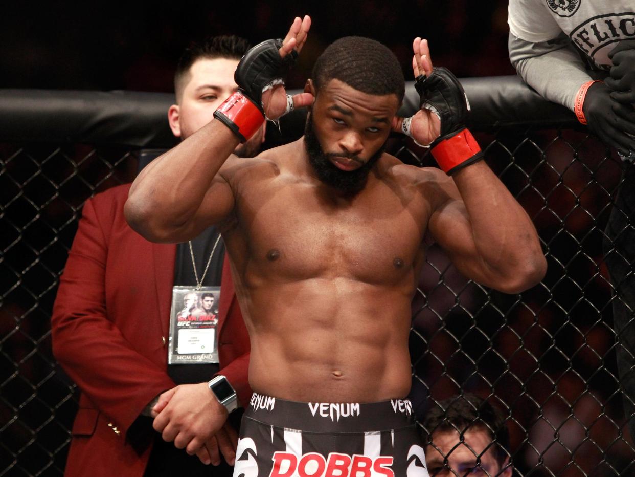 Tyron Woodley answered 'Black lives matter' to every question at a UFC press conference (Getty)