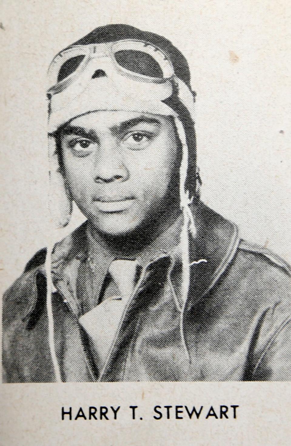 A picture of Tuskegee Airman Harry Stewart from his yearbook from 1944.