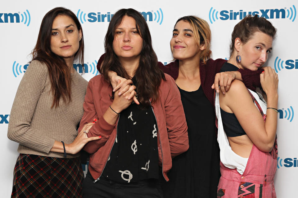 Theresa Wayman, Stella Mozgawa, Jenny Lee Lindberg and Emily Kokal of Warpaint on Aug. 5 in New York. (Photo: Cindy Ord via Getty Images)