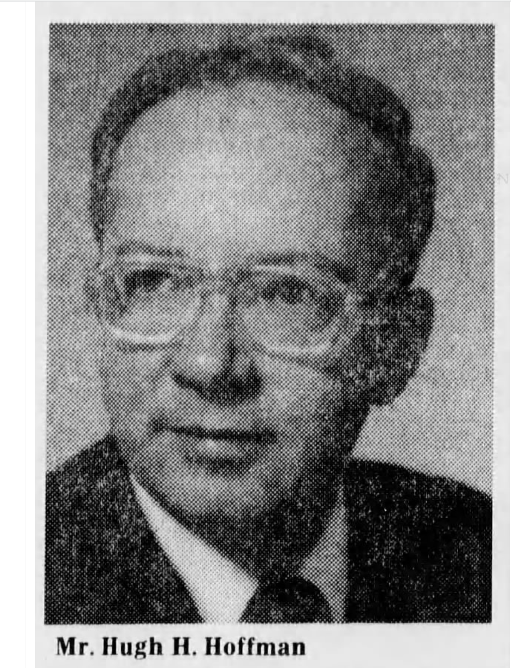 Hugh Hoffman pictured in 1976 in The Enquirer