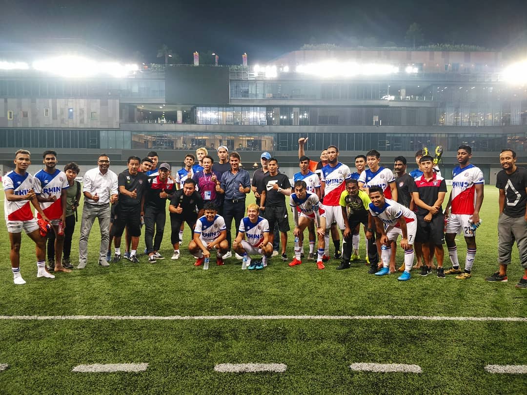 Warriors FC players and staff during their 2019 Singapore Cup campaign, in which they finished runners-up (PHOTO: Warriors FC/Facebook)