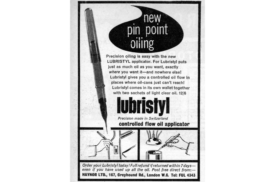 <p>Ever felt the need to do some precision oiling? If so, what you need is a Lubristyl, so it's a shame that the company seemingly closed down in the 1960s. There clearly weren't enough precision oilers about.</p>