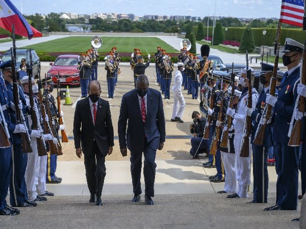 US Secretary of Defense Lloyd Austin met with Philippine Secretary of National Defense Delfin Lorenzana.